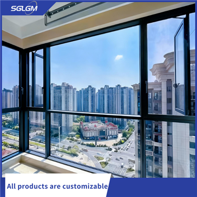 Finestre con doppi vetri in alluminio